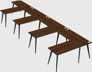 Modern l-shaped office desk