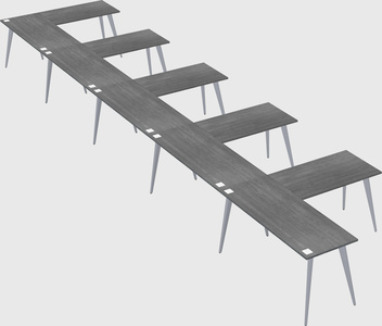 Modern l-shaped office desk