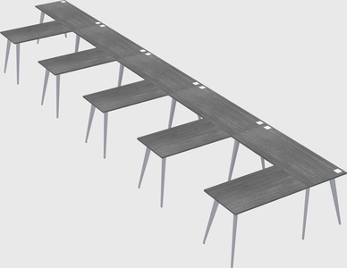 Modern l-shaped office desk
