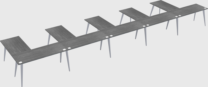 Modern l-shaped office desk