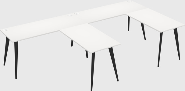 Modern l-shaped office desk