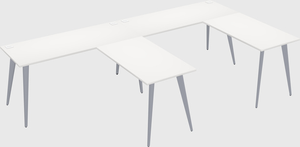 Modern l-shaped office desk