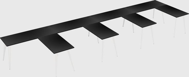Modern l-shaped office desk