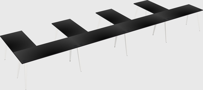 Modern l-shaped office desk