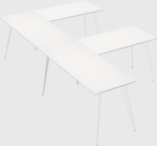 Modern l-shaped office desk