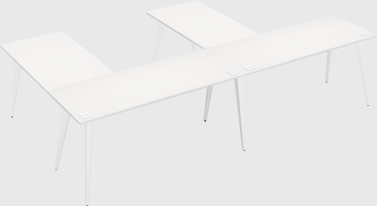 Modern l-shaped office desk