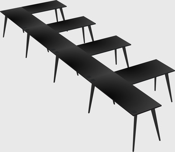 Modern l-shaped office desk