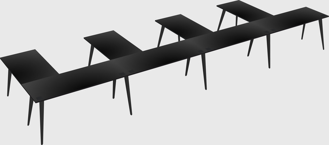 Modern l-shaped office desk