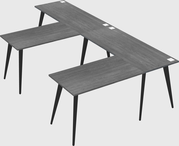Modern l-shaped office desk