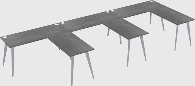 Modern l-shaped office desk