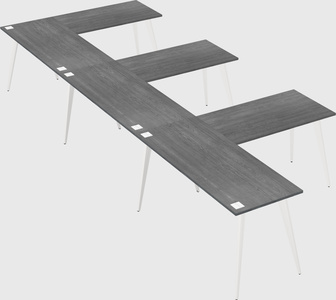 Modern l-shaped office desk