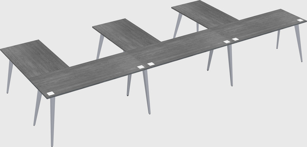 Modern l-shaped office desk