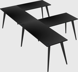 Modern l-shaped office desk