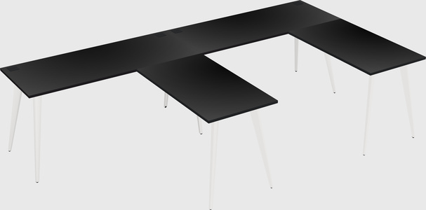 Modern l-shaped office desk