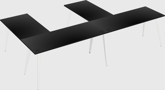 Modern l-shaped office desk