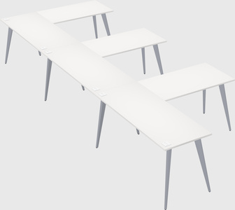Modern l-shaped office desk
