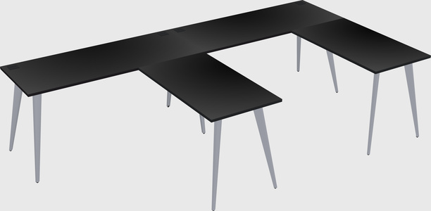 Modern l-shaped office desk