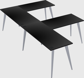 Modern l-shaped office desk