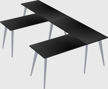 Modern l-shaped office desk
