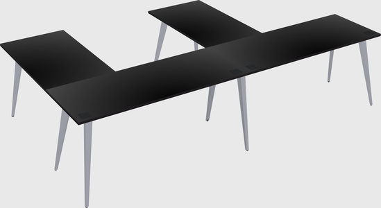 Modern l-shaped office desk