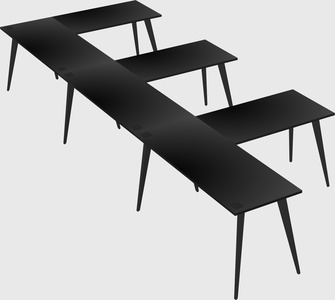 Modern l-shaped office desk