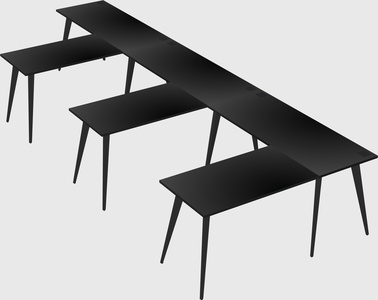 Modern l-shaped office desk