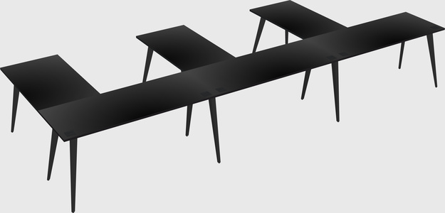Modern l-shaped office desk