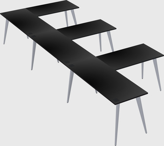 Modern l-shaped office desk