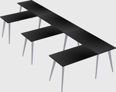 Modern l-shaped office desk