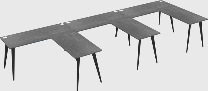 Modern l-shaped office desk