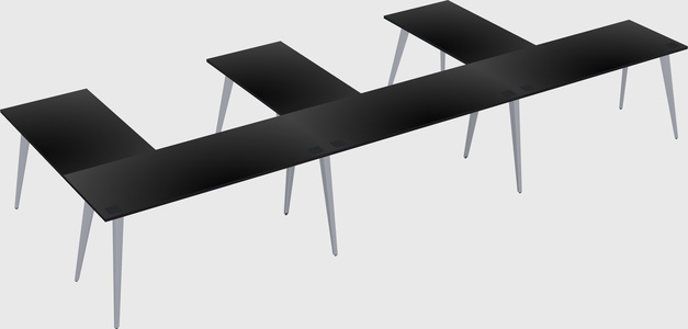 Modern l-shaped office desk