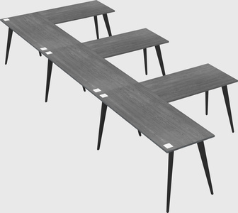 Modern l-shaped office desk