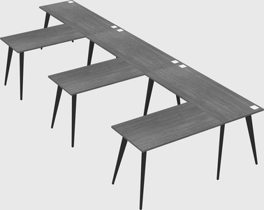 Modern l-shaped office desk