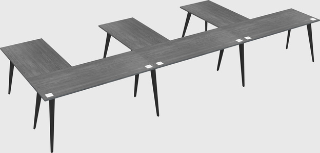Modern l-shaped office desk