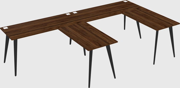 Modern l-shaped office desk