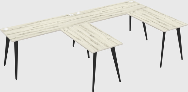 Modern l-shaped office desk