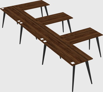 Modern l-shaped office desk