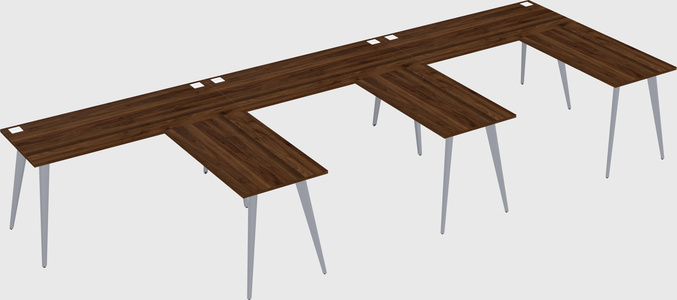 Modern l-shaped office desk