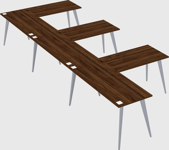 Modern l-shaped office desk