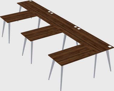 Modern l-shaped office desk