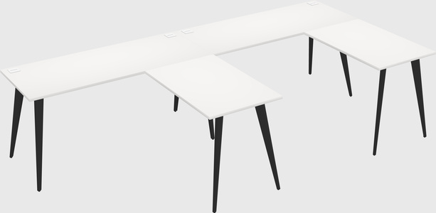 Modern l-shaped office desk