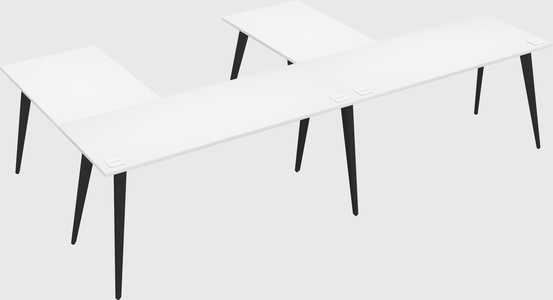 Modern l-shaped office desk