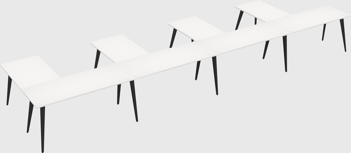 Modern l-shaped office desk