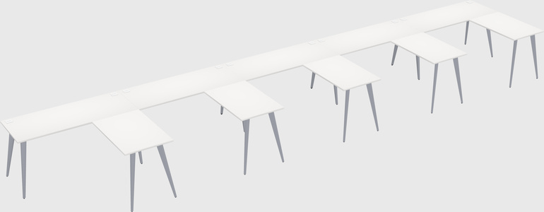 Modern l-shaped office desk