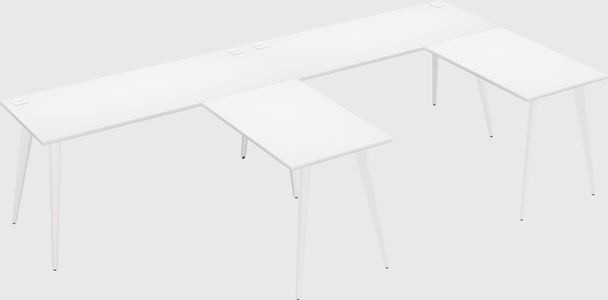Modern l-shaped office desk