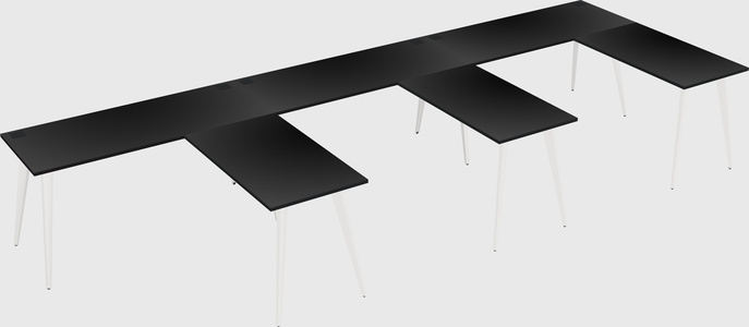 Modern l-shaped office desk