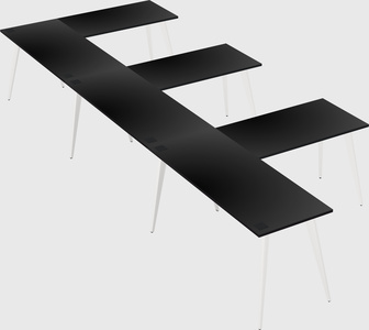 Modern l-shaped office desk