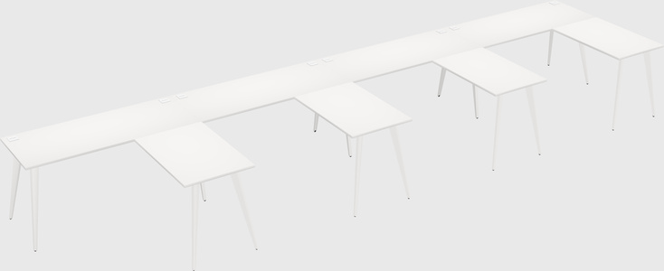 Modern l-shaped office desk
