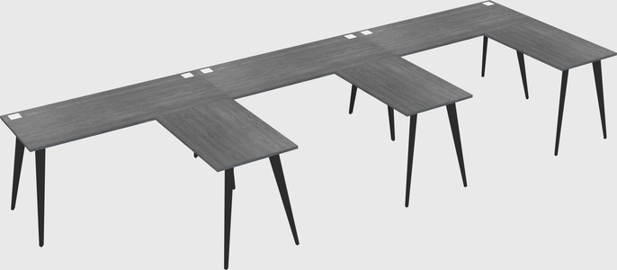 Modern l-shaped office desk