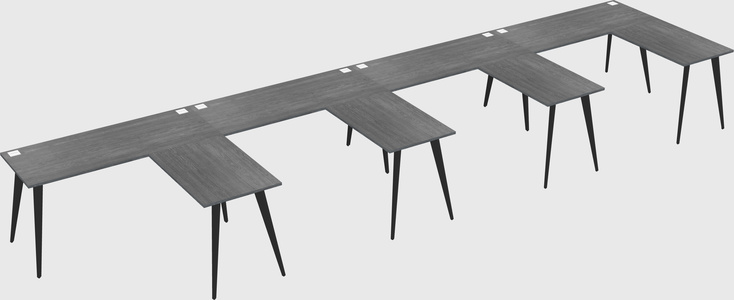 Modern l-shaped office desk